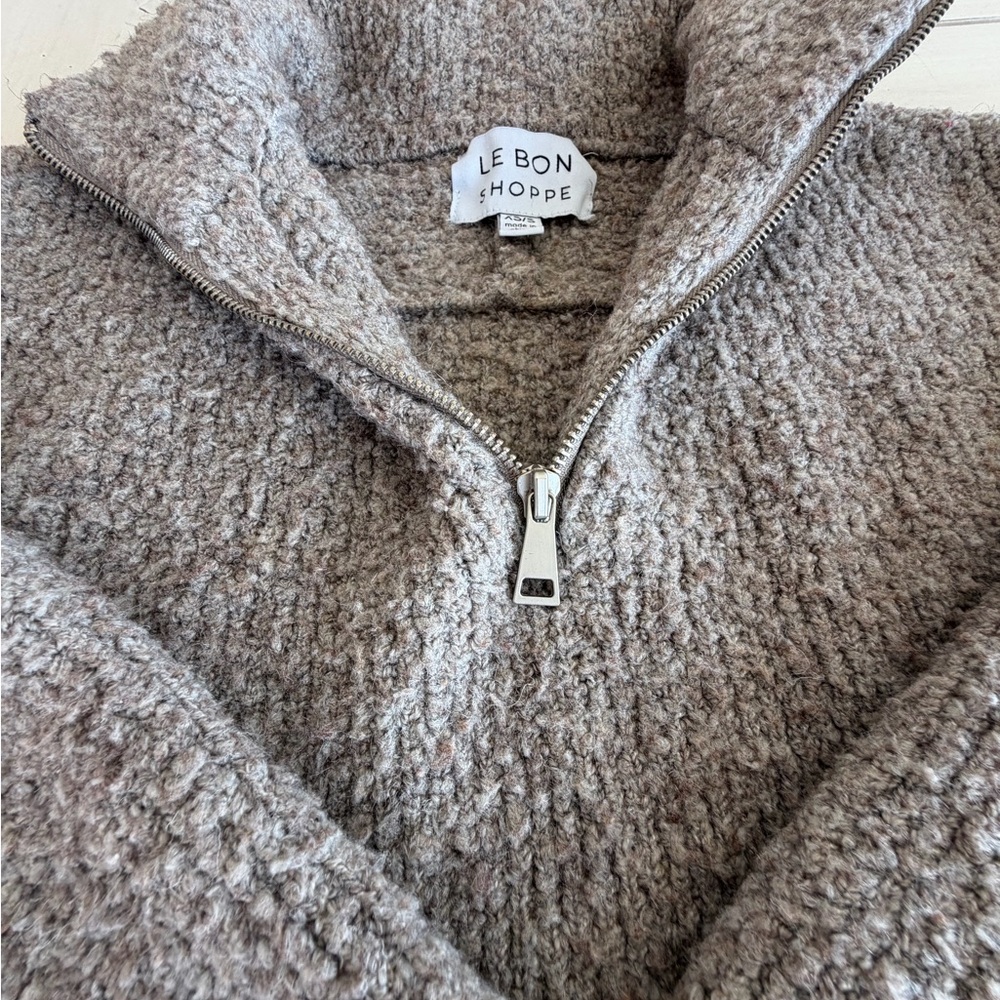 Cozy Gray Half-Zip Sweater